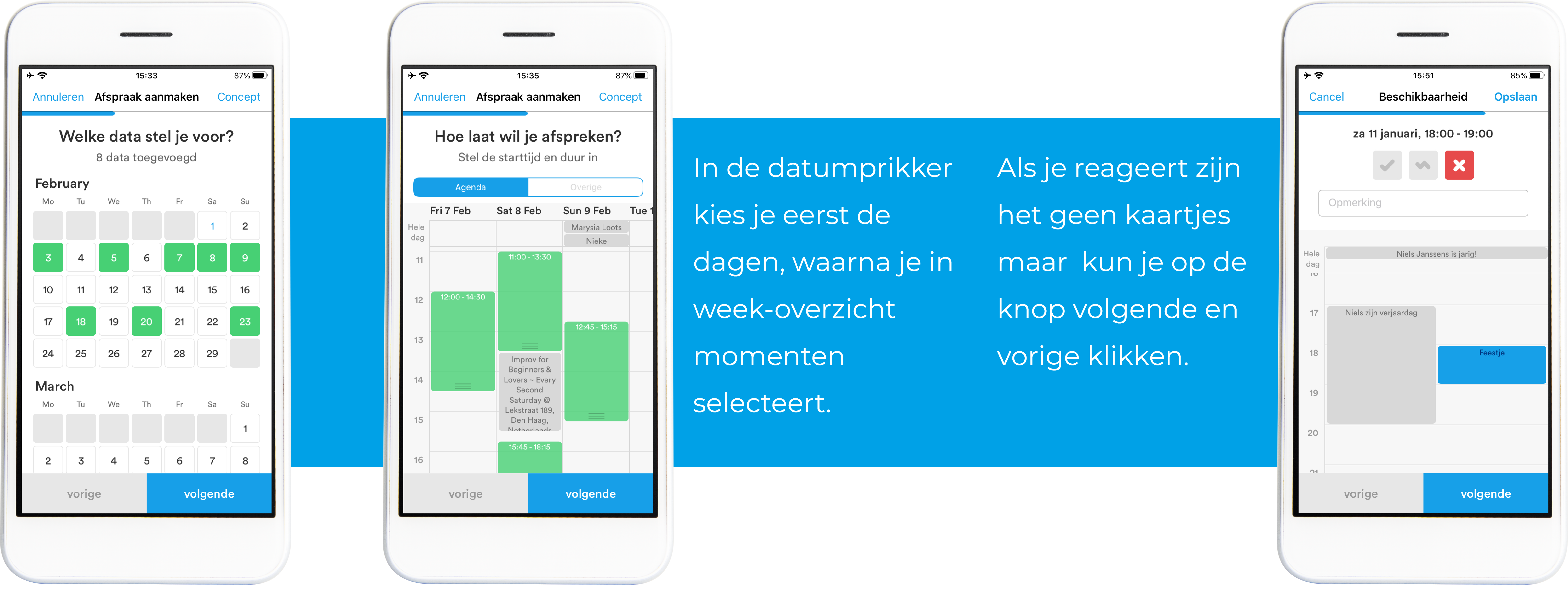 Joerian Lazaroms Nieuwe userflow voor Datumprikker, de planner voor groepsafspraken
